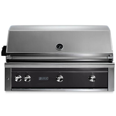 Lynx Professional 42 in. 2-Burner Built-In Liquid Propane Gas Grill with Rotisserie & Smoker Box - Obsidian Black | L42TR-OBLP