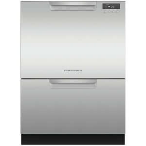 Fisher & Paykel Series 7 24 in. Built-In Dishwasher with Front Control, 42 dBA Sound Level, 14 Place Settings, 9 Wash Cycles & Sanitize Cycle - Stainless Steel, , hires