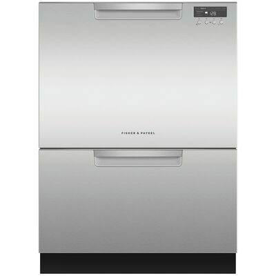 Fisher & Paykel Series 7 24 in. Built-In Dishwasher with Front Control, 42 dBA Sound Level, 14 Place Settings, 9 Wash Cycles & Sanitize Cycle - Stainless Steel | DD24DCTX9N