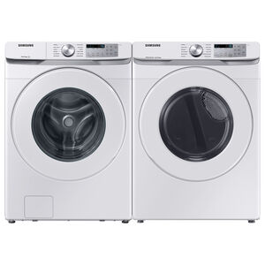 Samsung 27 in. 7.5 cu. ft. Smart Stackable Gas Dryer with Sanitize Cycle & Sensor Dry - White, White, hires
