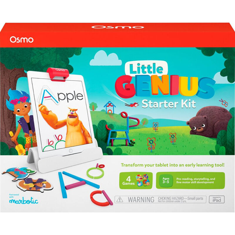 Osmo - Little Genius Starter Kit for iPad - Preschool - 4 Hands-On Learning  Games - Ages 3-5