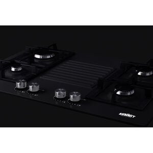 Summit 30 in. 4-Burner Natural Gas Cooktop - Black, , hires