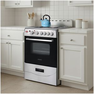 Avanti 24 in. 2.6 cu. ft. Electric Range with Coil Burners - Stainless Steel, , hires