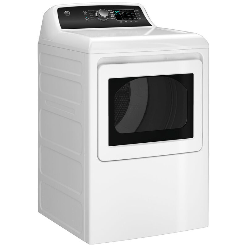 GE 27 in. 7.4 cu. ft. Electric Dryer with Sanitize Cycle & Sensor Dry - White, , hires