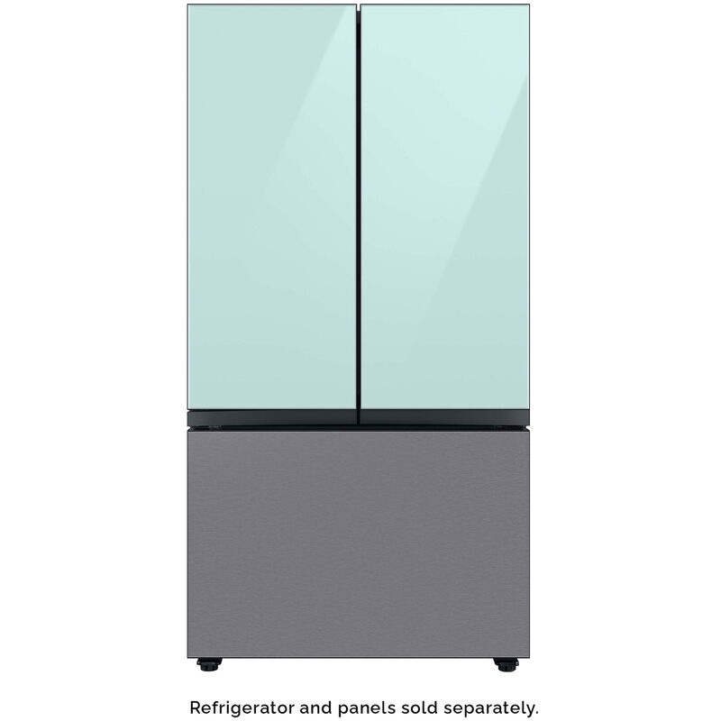 Samsung BESPOKE 3-Door French Door Top Panel for Refrigerators - Morning Blue Glass, , hires
