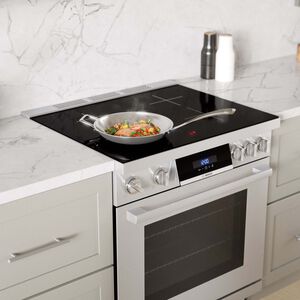 Bosch 800 Series 30 in. 3.9 cu. ft. True European Convection Electric Range with 4 Induction Burners - Stainless Steel, , hires