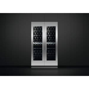 Fisher & Paykel Series 11 24 in. Built-in Column Wine Cabinet with Wood Racks, Dual Temperature Zones & 91 Bottle Capacity - Custom Panel Ready, , hires
