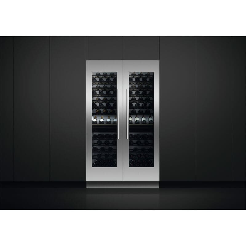 Fisher & Paykel Series 11 24 in. Built-in Column Wine Cabinet with Wood Racks, Dual Temperature Zones & 91 Bottle Capacity - Custom Panel Ready, , hires
