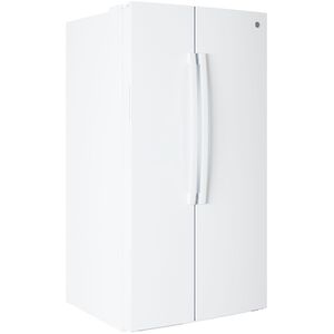 GE 36 in. 28.5 cu. ft. Garage-Ready Side-by-Side Refrigerator - White, White, hires