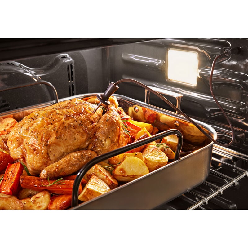 KitchenAid 30 in. 5 cu. ft. Smart Electric Single Wall Oven with True European Convection - Black Stainless Steel with PrintShield Finish, Black Stainless Steel with PrintShield Finish, hires