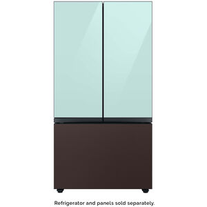 Samsung BESPOKE 3-Door French Door Top Panel for Refrigerators - Morning Blue Glass, , hires