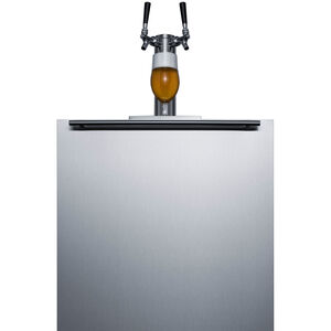 Summit 24 in. 5.5 cu. ft. Beer Dispenser with 2 Taps - Stainless Steel, , hires