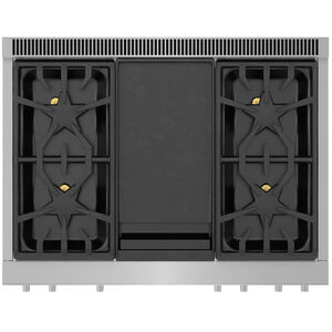 Thermador Pro Harmony Professional Series 36 in. 5.1 cu. ft. Smart Standard Convection Gas Range with 4 Sealed Burners & Griddle - Stainless Steel, , hires