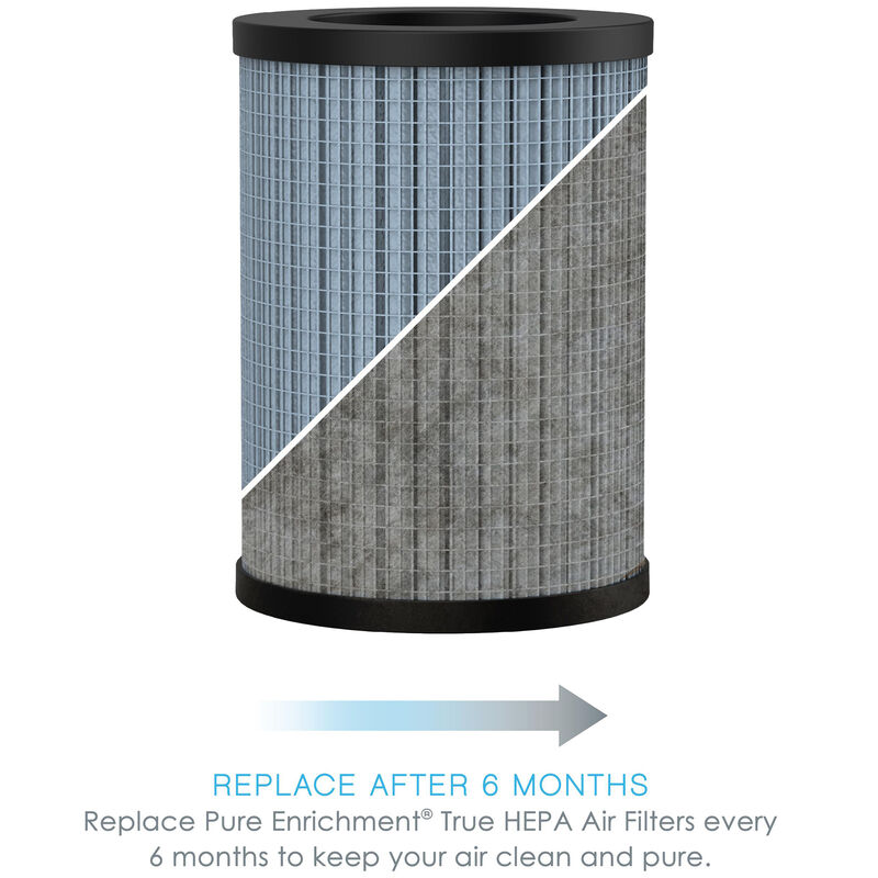 Pure Enrichment Genuine 2-in-1 True HEPA Replacement Filter for the PureZone Mini Portable Air Purifier, , hires