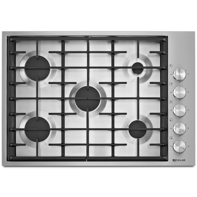 JennAir Euro-Style Series 30 in. Gas Cooktop with 5 Sealed Burners - Stainless Steel, , hires