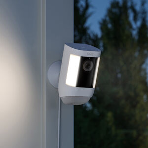 Ring - Spotlight Cam Pro Outdoor 1080p Plug-In Surveillance Camera - White, , hires