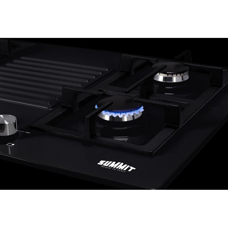 Summit 30 in. 4-Burner Natural Gas Cooktop - Black, , hires