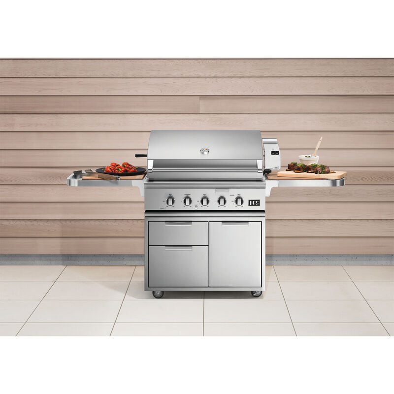 DCS Series 7 36 in. 3-Burner Built-In Natural Gas Grill with Rotisserie & Smoke Box - Stainless Steel, , hires