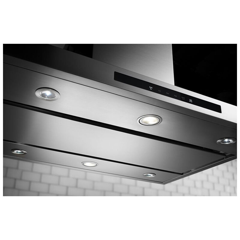 KitchenAid 36 in. Canopy Pro Style Range Hood with 3 Speed Settings, 585 CFM, Convertible Venting & 4 LED Lights - Stainless Steel, Stainless Steel, hires