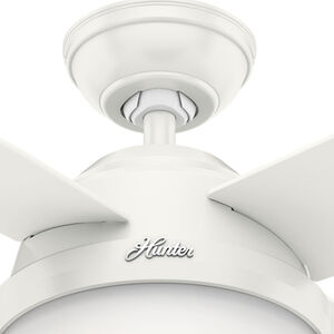 Hunter 44" Dempsey Ceiling Fan with LED Light Kit and Handheld Remote - Fresh White, , hires