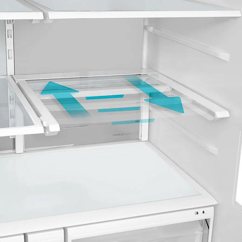 Midea 36 in. 29.3 cu. ft. Smart Garage-Ready French Door Refrigerator with One Touch Auto Fill Water Dispenser - Stainless Steel, , hires