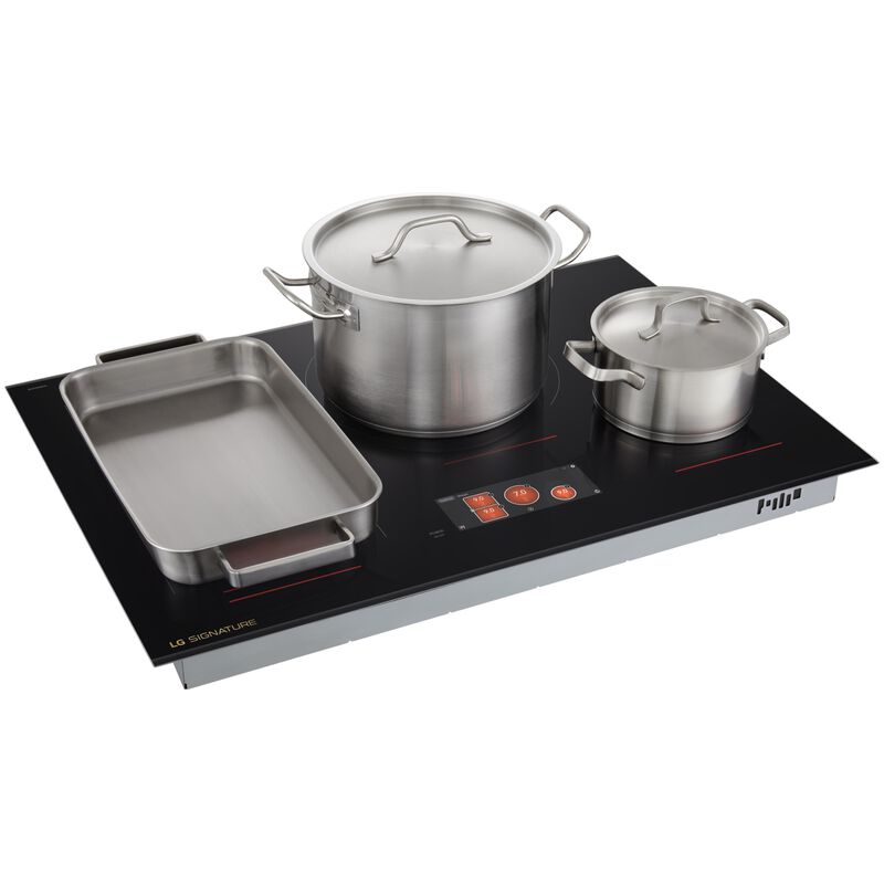 LG Signature 30 in. 4-Burner Induction Cooktop with Simmer Burner & Power Burner - Black, , hires
