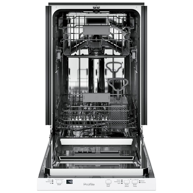 GE Profile 18 in. Top Control Dishwasher with 47 dBa Sound Level, Condensate Dry & Pocket - White, White, hires