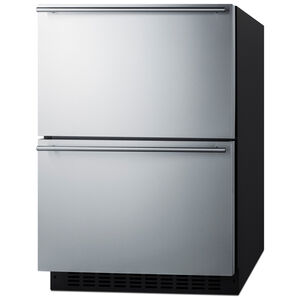 Summit 24 in. 3.3 cu. ft. Outdoor Refrigerator & Freezer Drawer - Stainless Steel/Panel Ready, , hires