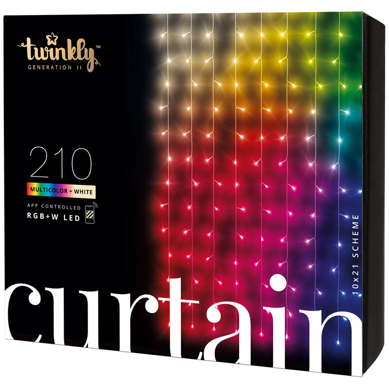 Twinkly - Smart Light Curtain 210 RGB + LED Generation II - White, , hires