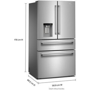 Maytag 36 in. 28.9 cu. ft. 4-Door French Door Refrigerator with Ice & Water Dispenser - Fingerprint Resistant Stainless Steel, , hires