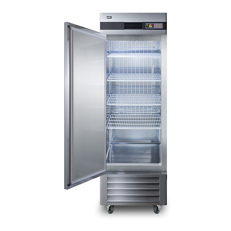 Summit 28" 23.0 Cu. Ft. Upright Freezer with Adjustable Shelves & Digital Control - Stainless Steel, , hires