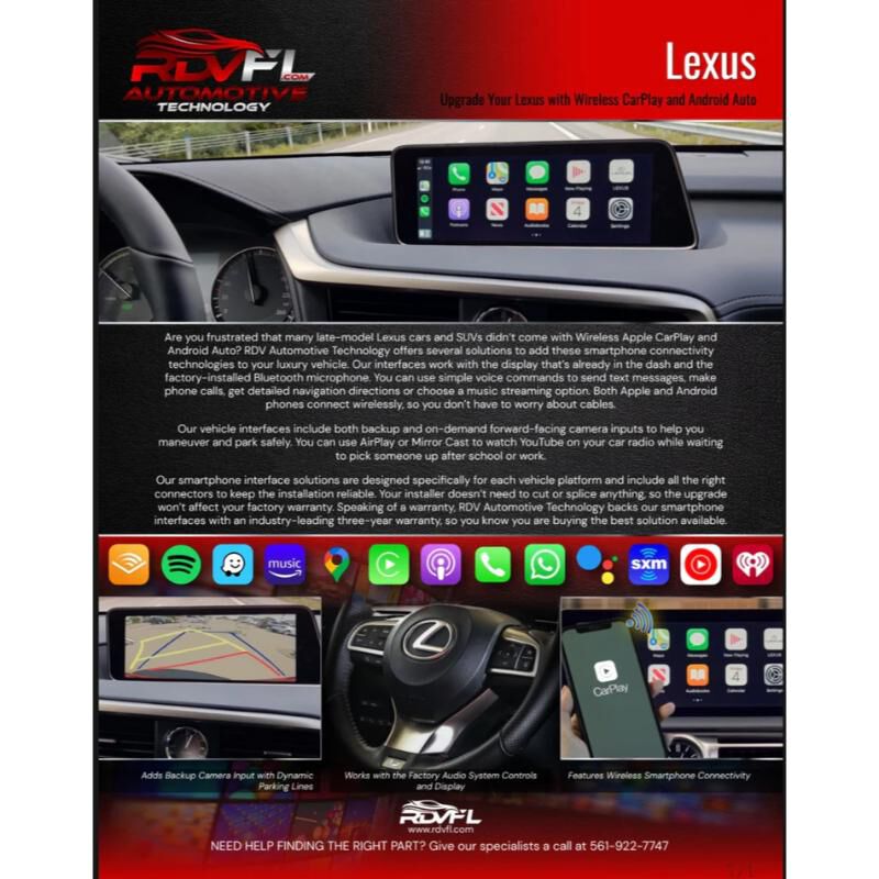 RDVFL Wireless CarPlay/Android Auto for Lexus GX and Toyota Land Cruiser WITH Navigation, , hires