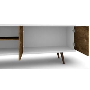 Manhattan Comfort Liberty 63" TV Stand - Rustic Brown & White, , hires
