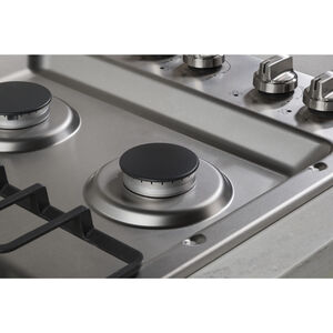 GE 30 in. 4-Burner Natural Gas Cooktop with Simmer Burner & Power Burner - Stainless Steel, Stainless Steel, hires
