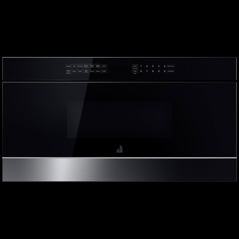 JennAir Noir 30 in. 1.2 cu. ft. 950W Drawer Microwave with Sensor Cooking - Floating Glass Black, , hires
