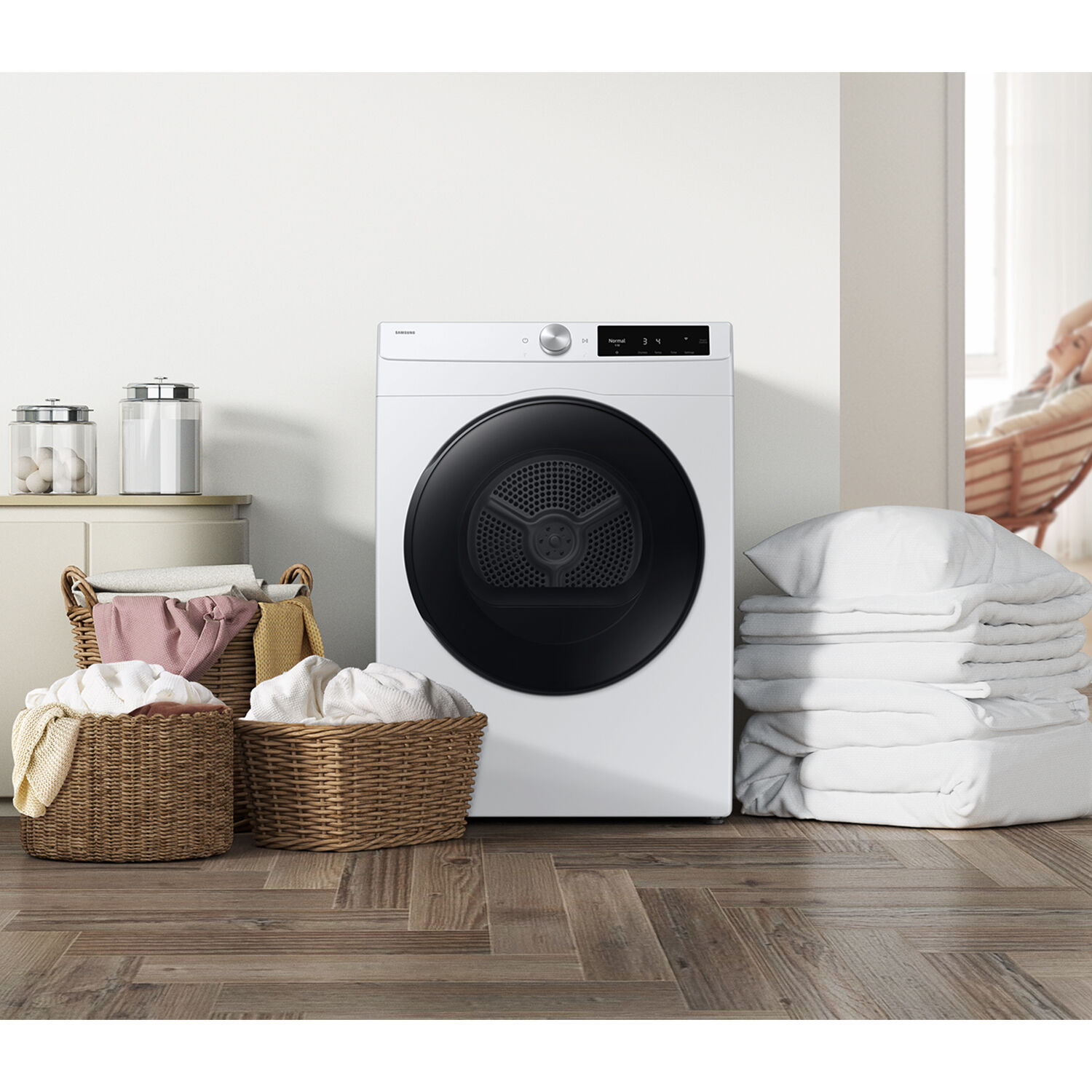 Samsung 24 in. 4.0 cu. ft. Smart Stackable Electric Dryer with