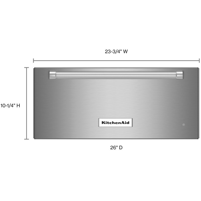 KitchenAid 24 in. 1.1 cu. ft. Warming Drawer with Humidity Control - Stainless Steel, , hires