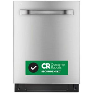 Midea 24 in. Top Control Smart Dishwasher with 47 dBA Sound Level, 3rd-Rack, 3-Stage Total Drying & Pocket Handle - Stainless Steel, , hires