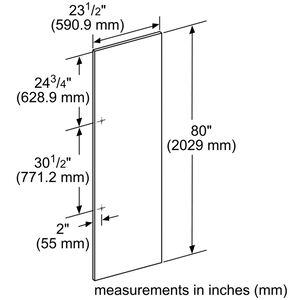 Thermador 23 in. Flat Door Panel for Refrigerators - Stainless Steel, , hires