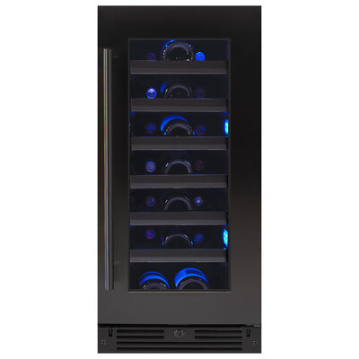 XO 15 in. Compact Built-In/Freestanding 3.3 cu. ft. Wine Cooler with 34 Bottle Capacity, Single Temperature Zone & Digital Control - Black Stainless Steel | XOU15WGBSR