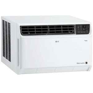 LG 12,000 BTU 115V Smart Energy Star Window/Wall Air Conditioner with Dual Inverter, 3 Fan Speeds, Sleep Mode & Remote Control - White, , hires