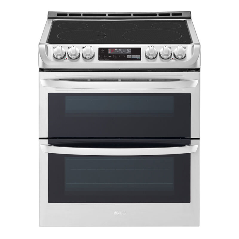 LG 30inch Slide-In Electric Range with 5 Smoothtop Burners & 7.3 Cu. Ft.  Double Oven - Stainless Steel
