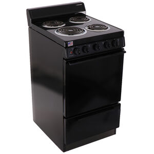Premier 20 in. 2.4 cu. ft. Electric Range with Coil Burners - Black, , hires