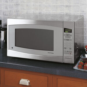 GE Profile 24 in. 2.2 cu.ft Countertop Microwave with 10 Power Levels & Sensor Cooking Controls - Stainless Steel, , hires