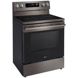 LG 30 in. 6.3 cu. ft. Smart Air-Fry True European Convection Electric Range with Radiant Burners - Black Stainless Steel, , hires