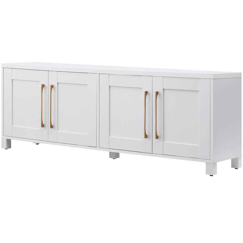 Preston & Cole Daphne 68" Wide TV Stand for TVs up to 75" - White, , hires
