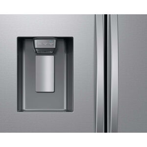 Samsung 36 in. 25.5 cu. ft. Smart Counter Depth French Door Refrigerator with External Ice & Water Dispenser - Fingerprint Resistant Stainless Steel, , hires