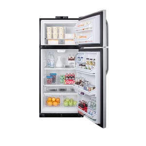 Summit 30 in. 20.5 cu. ft. Top Freezer Refrigerator - Stainless Steel, , hires