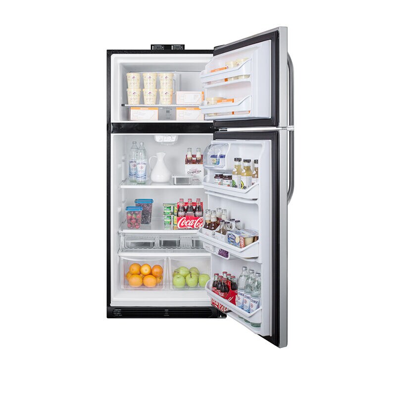 Summit 30 in. 20.5 cu. ft. Top Freezer Refrigerator - Stainless Steel, , hires