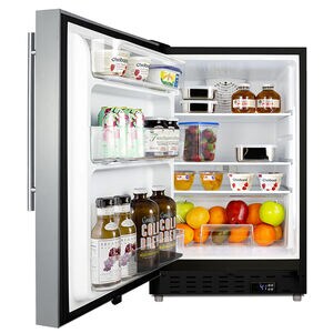 Summit 21 in. 3.5 cu. ft. Left-Hinged Undercounter Refrigerator - Stainless Steel, , hires